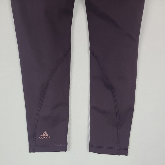 NEW Adidas Women OPT ICON Tights Running maroon purple Bottom Sz XS NWT - Picture 6 of 7